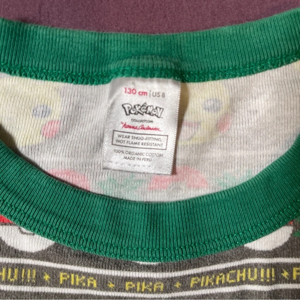 Hanna Andersson Pokémon Holiday Long John Pajama Top - Size 8